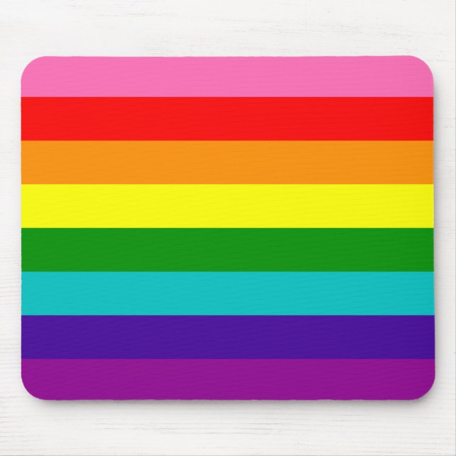 Rainbow LGBT gay flag Mousepad (Front)