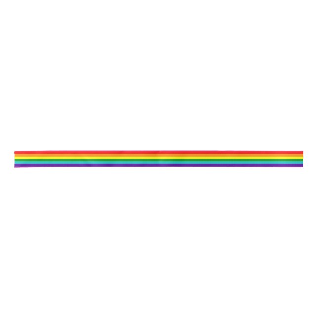 Rainbow LGBT gay flag Ribbon Satin Ribbon (Front)