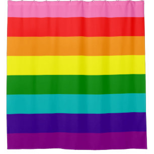 Rainbow LGBT gay flag Shower Curtain