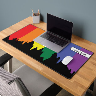 Rainbow LGBT Gay Pride Personalised Desk Mat