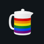 Rainbow LGBT Pride Flag Teapot<br><div class="desc">Serve your tea with a touch of pride using our teapot featuring the vibrant LGBT flag! This stylish teapot combines functionality with a powerful symbol of inclusivity and diversity. Adorned with the iconic rainbow LGBT flag, it’s perfect for adding a meaningful touch to your tea time while showcasing support for...</div>