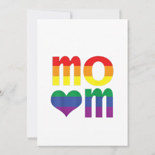 Rainbow LGBT Pride Month Mother's Day LGBT Holiday Card