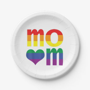 Rainbow LGBT Pride Month Mother's Day LGBT Paper Plate