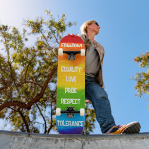 Rainbow LGBT Pride Skateboard – Gay Lesbian Flag