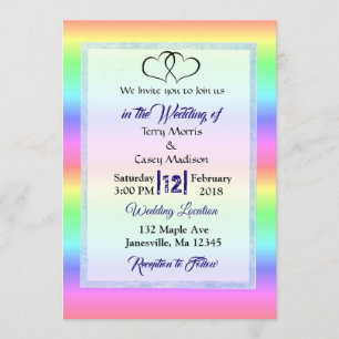 Rainbow LGBT Wedding Invitations
