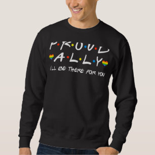Rainbow Lgbtq Awareness Gay Pride Proud Ally Outfi Sweatshirt