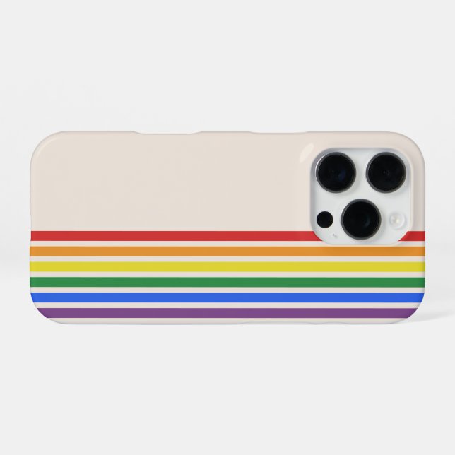 Rainbow LGBTQ Flag iPhone Case (Back Horizontal)