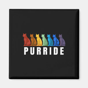 Rainbow Lgbtq Gay Pride Month Purride Cats Magnet
