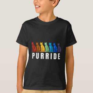 Rainbow Lgbtq Gay Pride Month Purride Cats T-Shirt