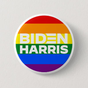 Rainbow LGBTQ Joe Biden Kamala Harris 2020 6 Cm Round Badge