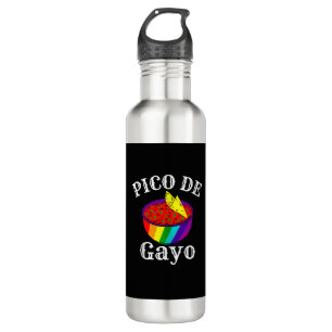 Rainbow LGBTQ Pico De Gayo Gay Pride Flag Salsa Me 710 Ml Water Bottle