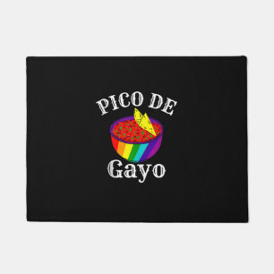 Rainbow LGBTQ Pico De Gayo Gay Pride Flag Salsa Me Doormat