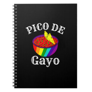 Rainbow LGBTQ Pico De Gayo Gay Pride Flag Salsa Me Notebook