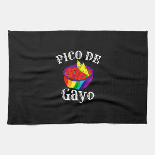 Rainbow LGBTQ Pico De Gayo Gay Pride Flag Salsa Me Tea Towel