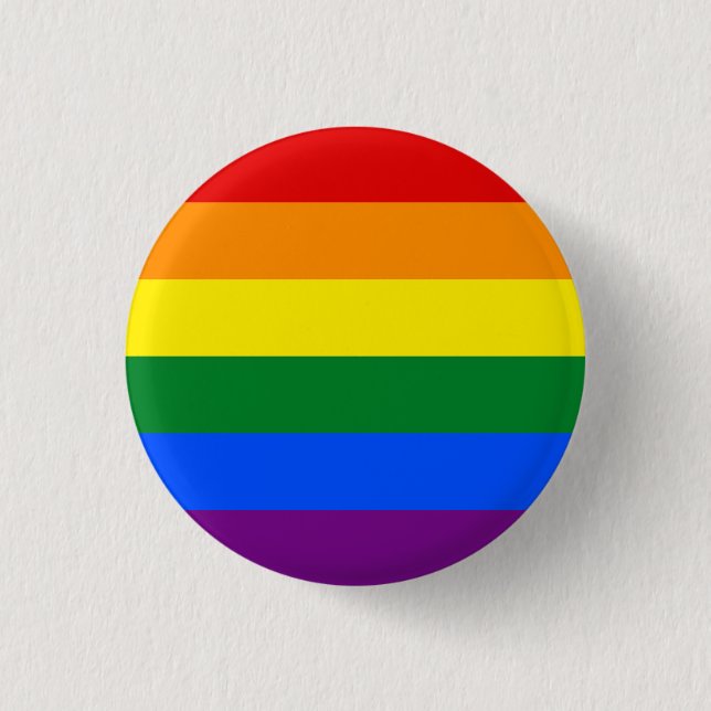 Rainbow LGBTQ+ Pride Button (Front)