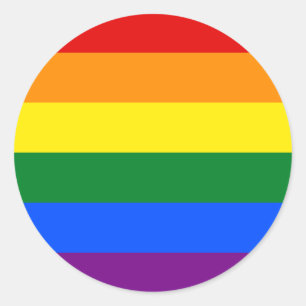Rainbow LGBTQ+ Pride Circle Sticker