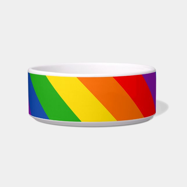 Rainbow LGBTQ+ Pride Flag, Gay Pride Colours Bowl (Front)