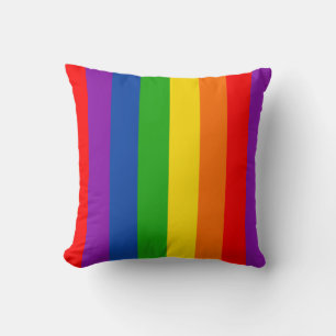 Rainbow LGBTQ+ Pride Flag, Gay Pride Colours Cushion