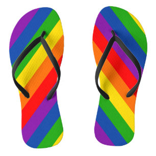 Rainbow LGBTQ+ Pride Flag, Gay Pride Colours Jandals
