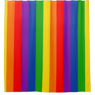 Rainbow LGBTQ+ Pride Flag, Gay Pride Colours Shower Curtain