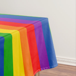 Rainbow LGBTQ+ Pride Flag, Gay Pride Colours Tablecloth