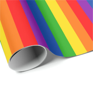 Rainbow LGBTQ+ Pride Flag, Gay Pride Colours Wrapping Paper