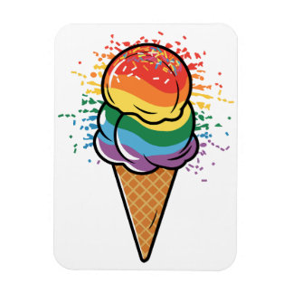 Rainbow LGBTQ+ Pride Ice Cream Magnet