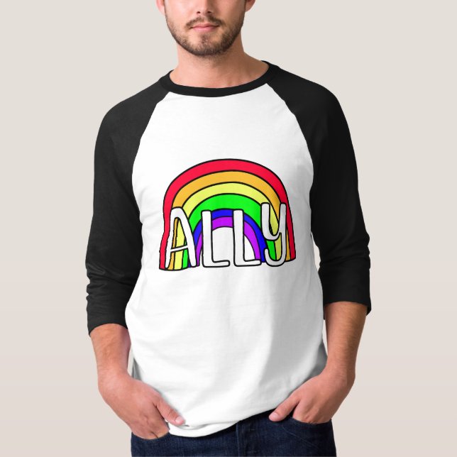 Rainbow LGBTQIA+ Ally | Pride Flag T-Shirt (Front)
