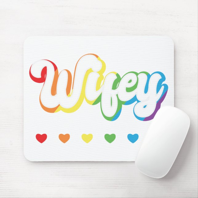 Rainbow LGBTQIA Lesbian Gay Support Mouse Pad (With Mouse)