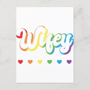 Rainbow LGBTQIA Lesbian Gay Support Postcard