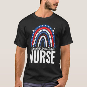 Rainbow Licensed Practical Nurse 4th of july USA A T-Shirt