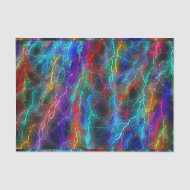 Rainbow Lightning Tissue Paper (Front)