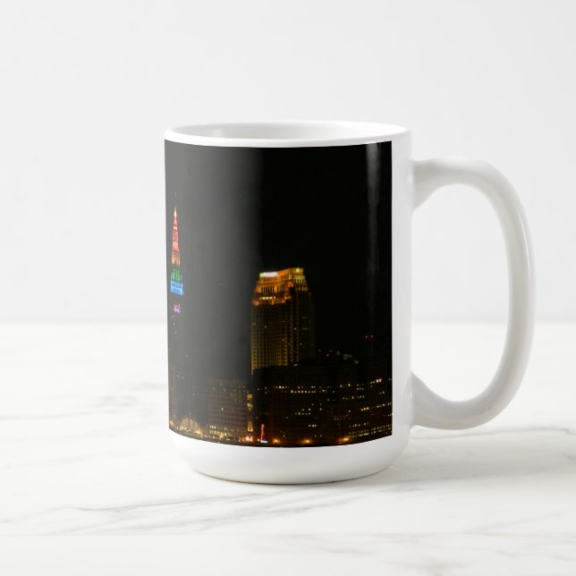 Rainbow Lights Terminal Tower (Cleveland) Mug (Right)