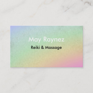 Rainbow LightWorker Reiki Spiritual Business Cards