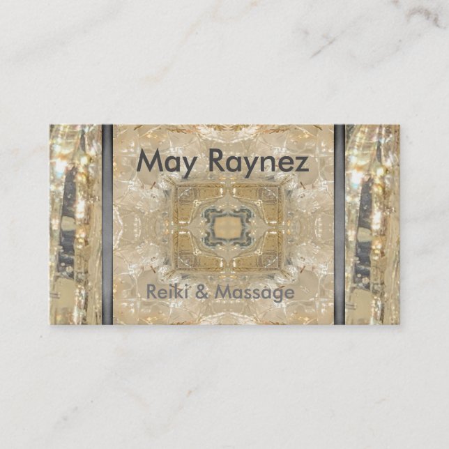 Rainbow LightWorker Reiki Spiritual Business Cards (Front)