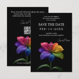 🌈 Rainbow Lily Save the Date — QR Update