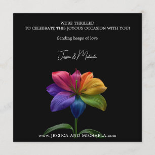 🌈 Rainbow Lily Save the Date — Square
