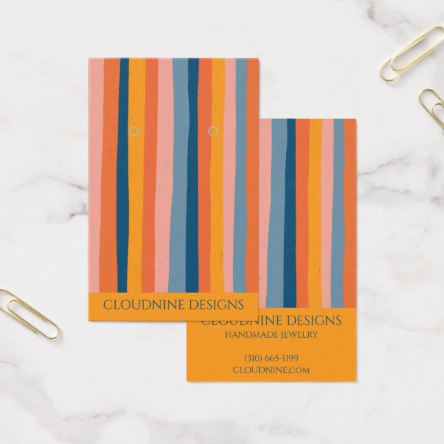 Rainbow Line Earring Necklace Jewellery Display Ca (Office)
