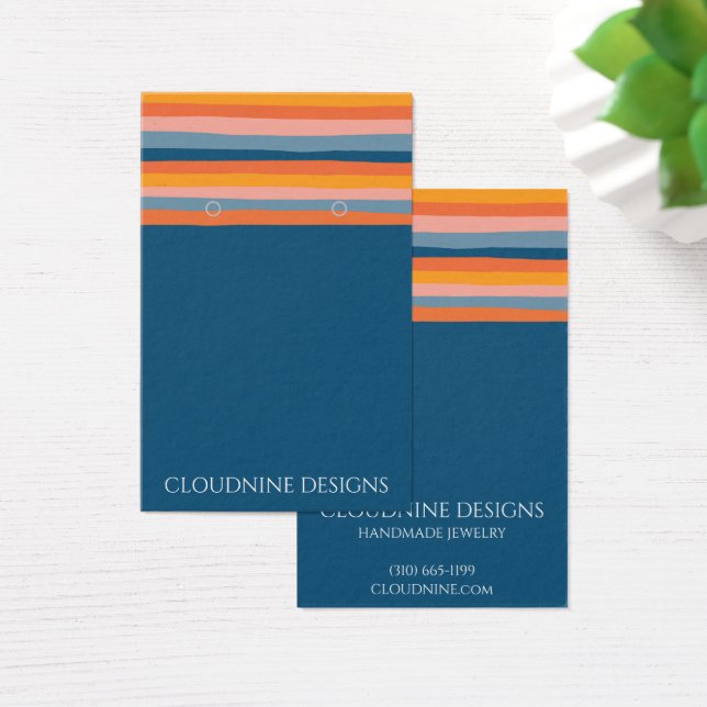 Rainbow Line Earring Necklace Jewellery Display Ca (Desk)