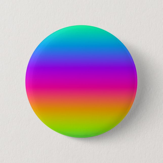 Rainbow Linear Sine Waves 6 Cm Round Badge (Front)