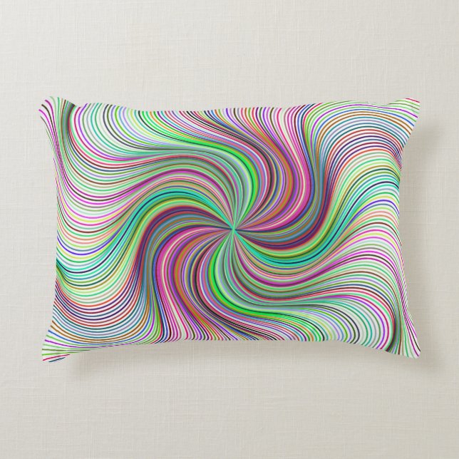 Rainbow Lines Decorative Cushion (Front)