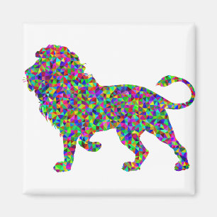 Rainbow Lion Magnet