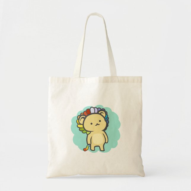 Rainbow Lion Tote Bag (Front)