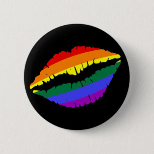 Rainbow Lips 6 Cm Round Badge