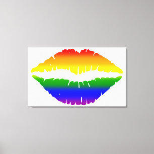 Rainbow Lips Canvas Print