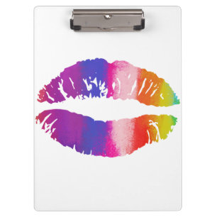 Rainbow Lips Clipboard