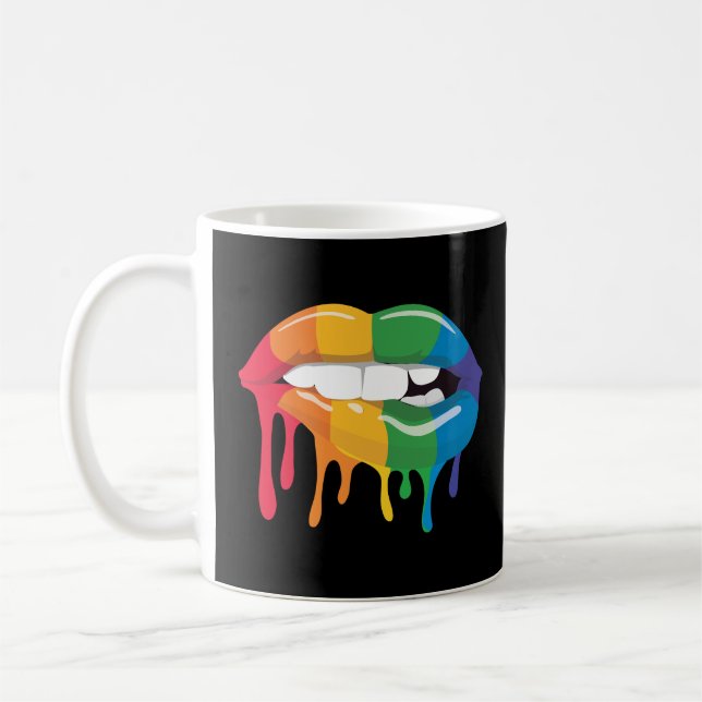 Rainbow Lips Coffee Mug (Left)