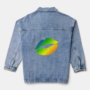 Rainbow Lips Denim Jacket