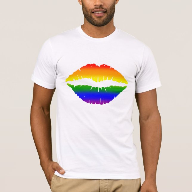 RAINBOW LIPS MOUTH T-SHIRTS & TANK TOPS (Front)
