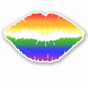 Rainbow Lips Sticker